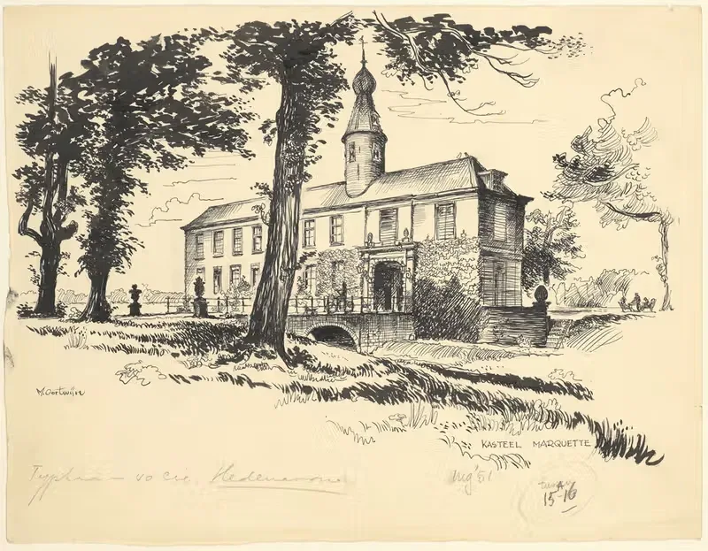 Замок Маркетт by Маартен Оортвайн, 1951 — digital art print download