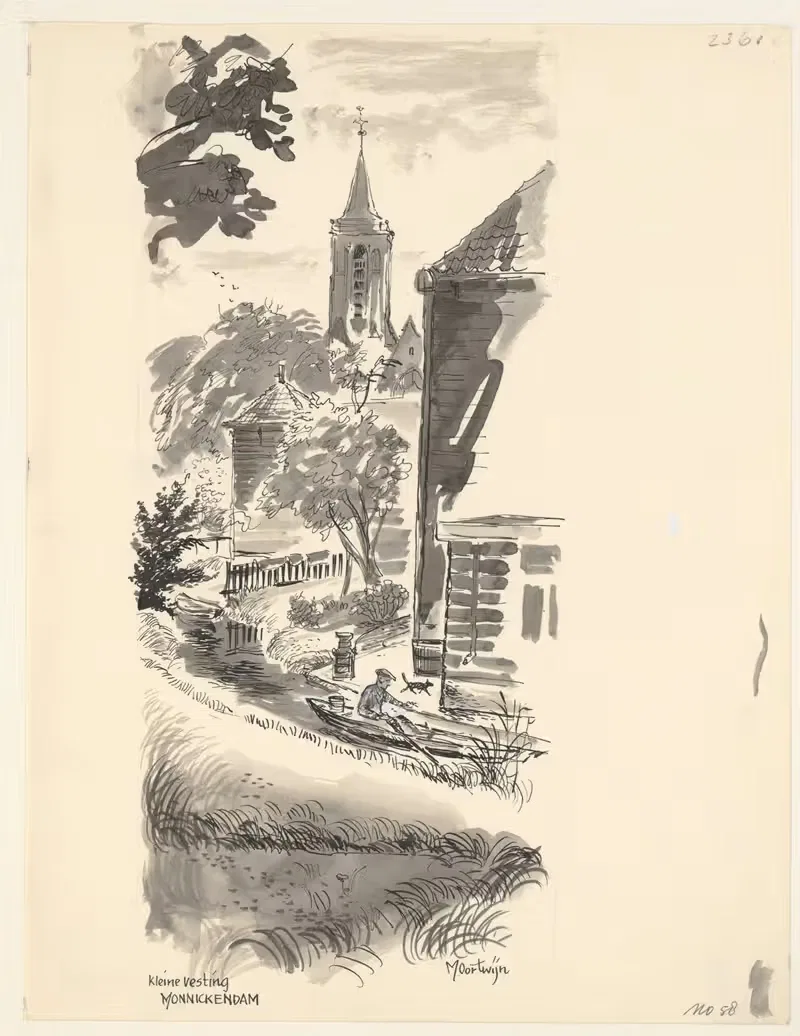 Маленькая крепость Монникендам by Маартен Оортвайн, 1950 — digital art print download