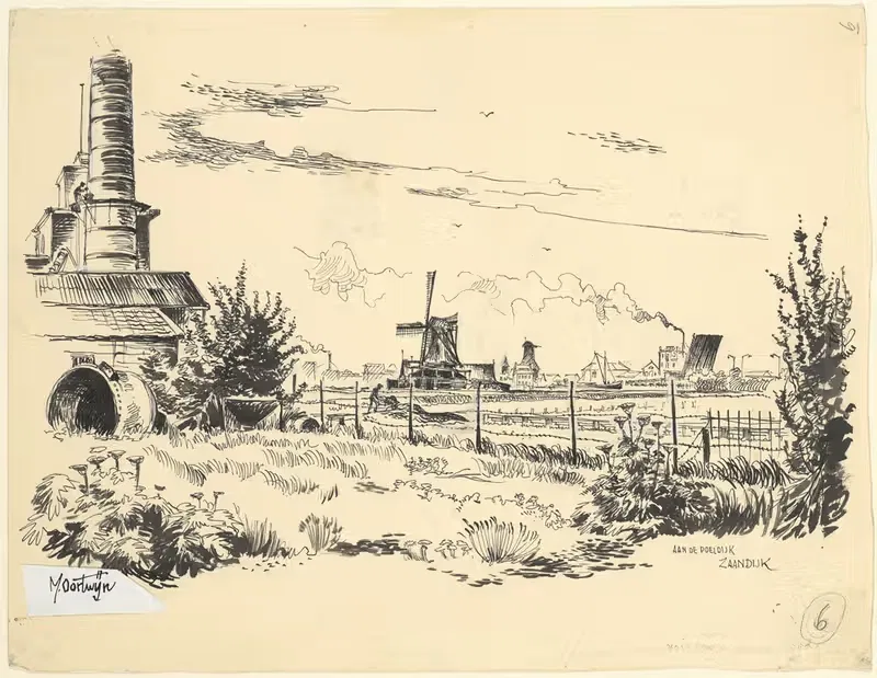 Заандейк, у Поельдайк by Маартен Оортвайн, 1951 — digital art print download