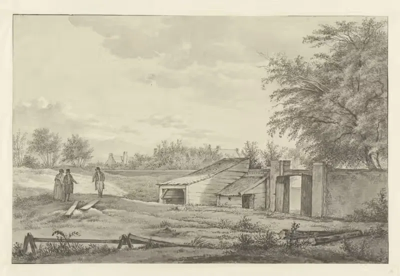 Северное кладбище (де Пунт), вход. by Уибранд Хендрикс, 1811 — digital art print download