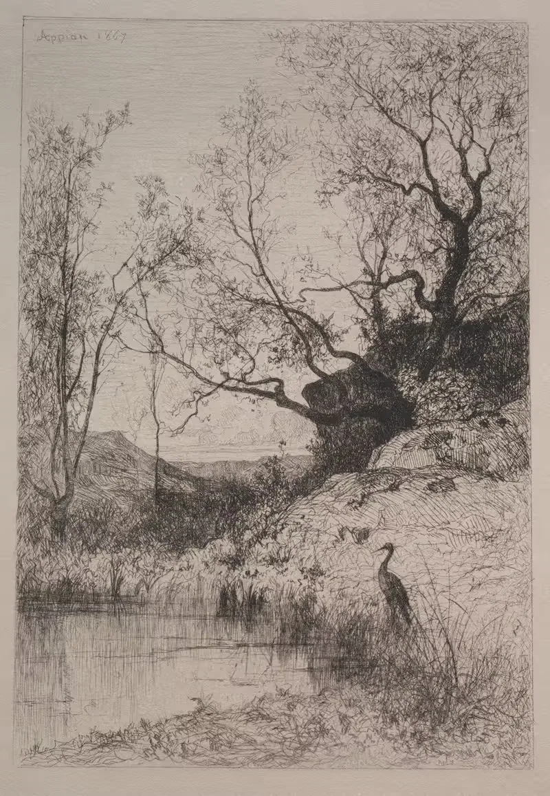 Пруд by Адольф Аппиан, 1867 — digital art print download