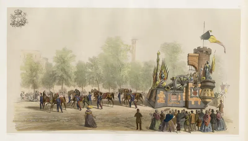 Орудийный повозка Льежа by Жюль Хельбиг, 1856 — digital art print download