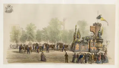 Орудийный повозка Льежа by Жюль Хельбиг, 1856 — digital art print download