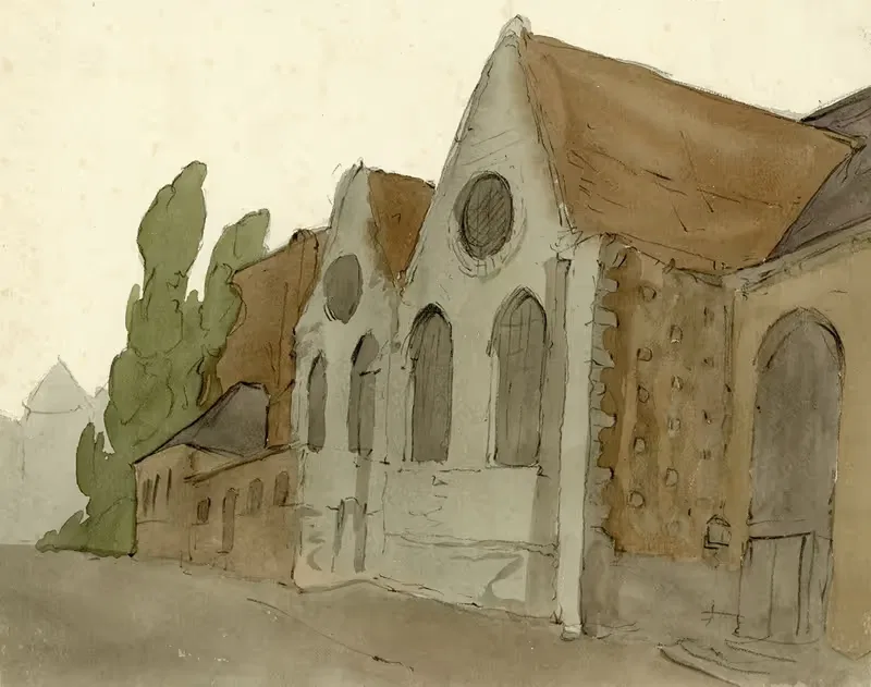 Achterzijde kerk by Alfred Ost — digital art print download