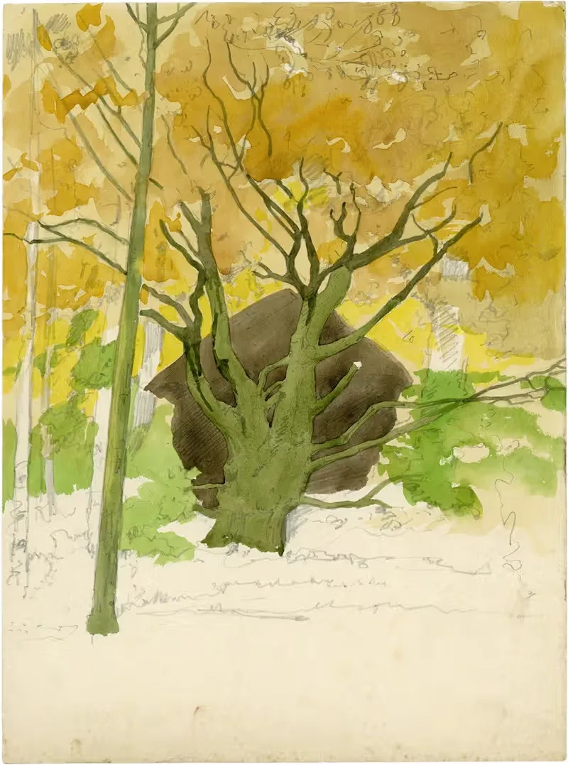Hut in het bos by Alfred Ost — digital art print download
