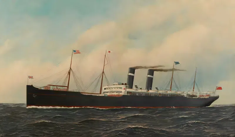 Пассажирский пароход "Вадерланд by Антонио Якобсен, 1901 — digital art print download
