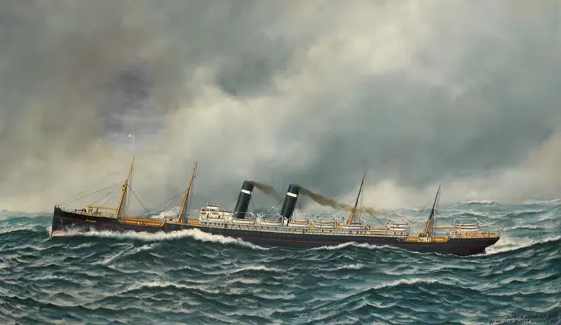Het stoomschip 'Finland' te New York — Antonio Jacobsen