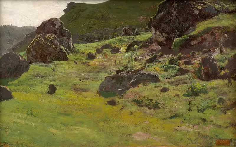 Пейзаж с камнями by Огюст Бонёр — digital art print download