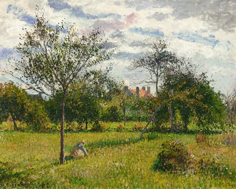 Matin, soleil d'automne à Eragny — Camille Pissarro