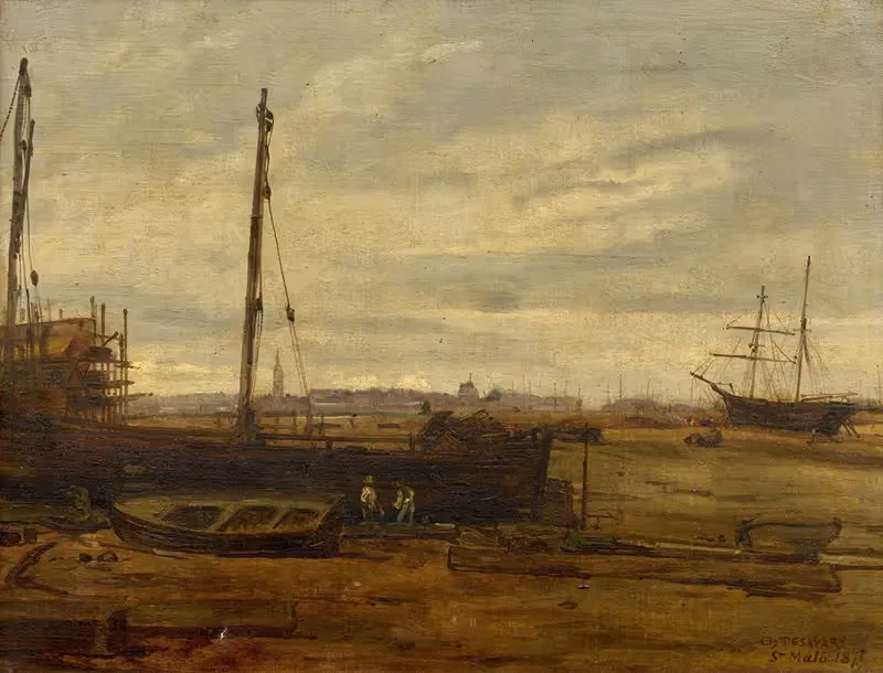 Vue de Saint-Malo, prise de Dinard — Charles Desavary