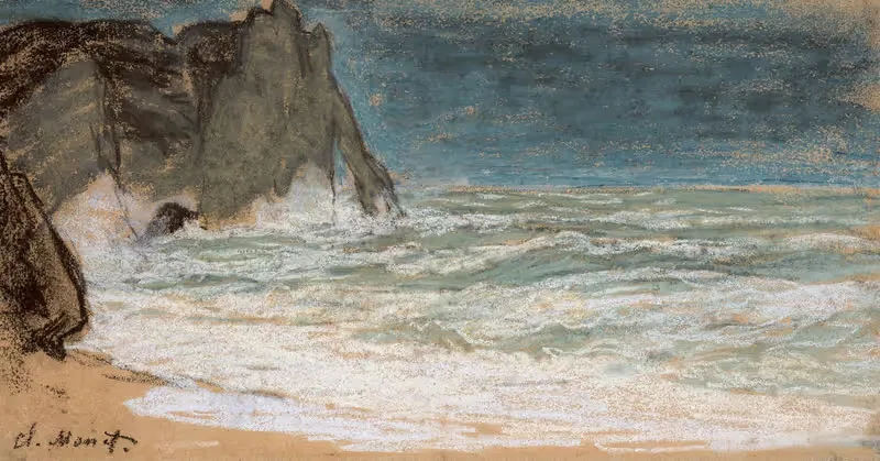 The raging sea at Etretat — Claude Monet