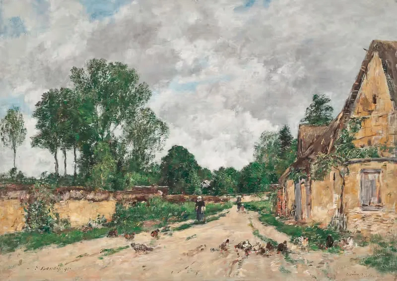 Oisème, Route de village — Eugène Boudin