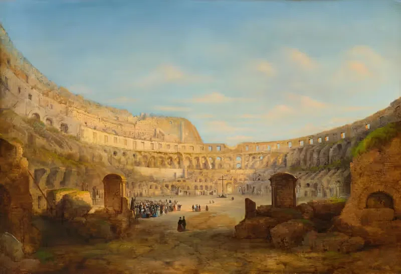 Innenansicht des Kolosseums in Rom — François Antoine Bossuet