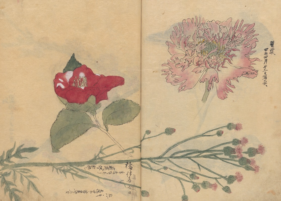 Sketchbook Pl.094 by Ariyoshi Kondo, 1826-1840 — digital art print download