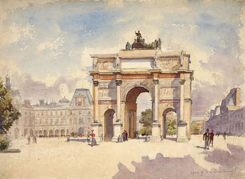 l'Arc du Carrousel vers la Cour du Louvre — Guy De La Rochefoucauld