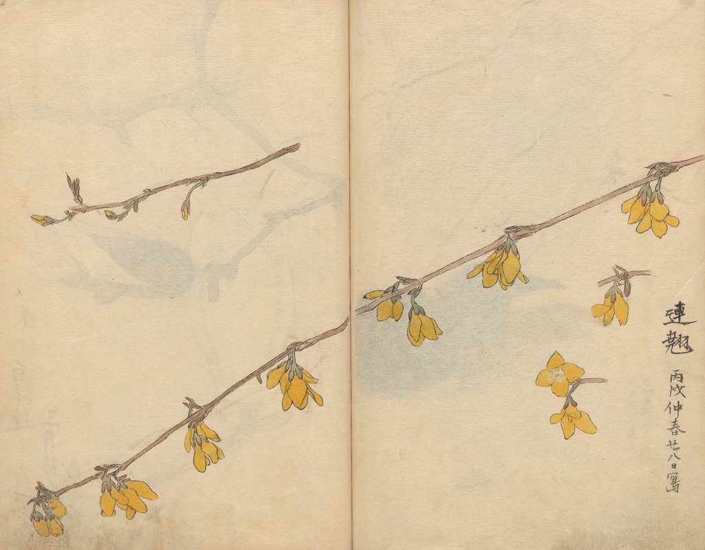 Sketchbook Pl.104 by Ariyoshi Kondo, 1826-1840 — digital art print download