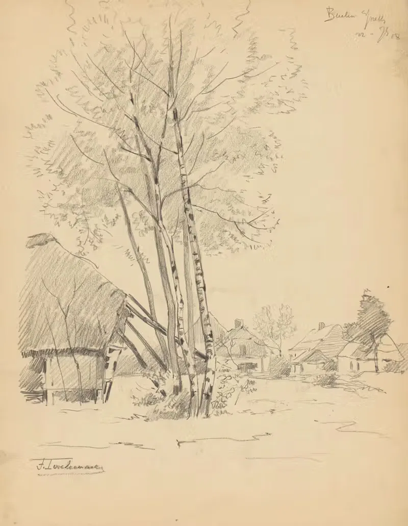 Bouquet de bouleaux et chaumières — Jean-François Taelemans