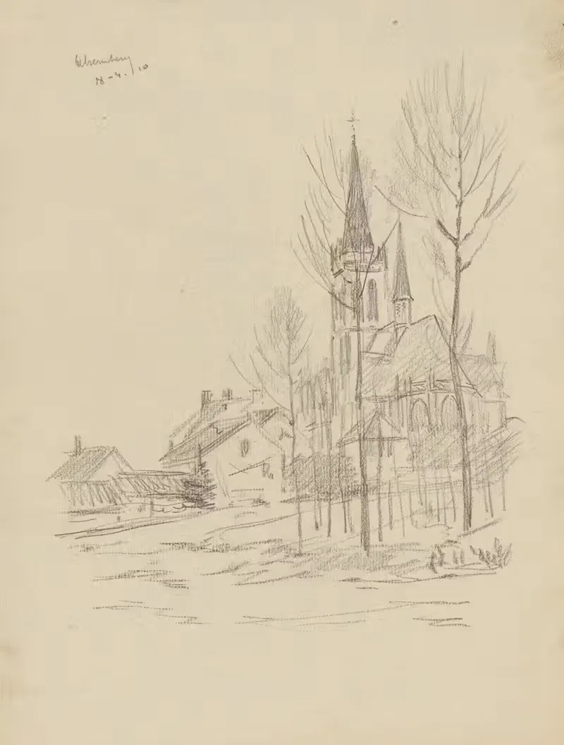 Церковь Нотр-Дам в Альсемберге by Жан-Франсуа Таелеманс, 1910 — digital art print download