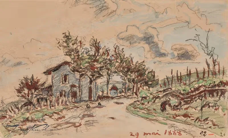 Hameau près de La Côte-Saint-André — Johan Barthold Jongkind