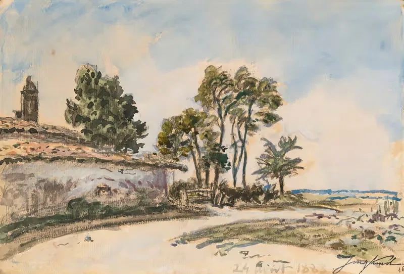 La sortie du village, Dauphiné — Johan Barthold Jongkind