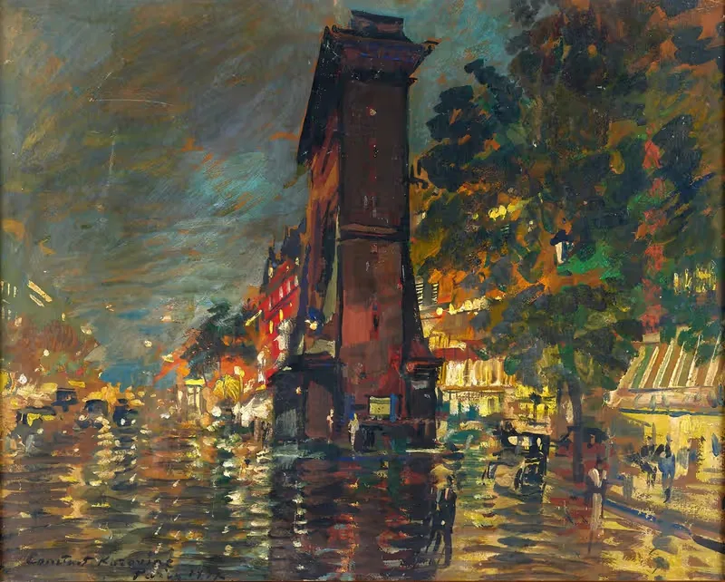 Париж, большие бульвары ночью by Константин Алексеевич Коровин — digital art print download