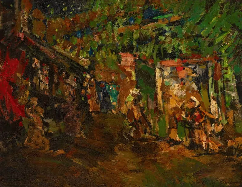 Париж, ночь, Монмартр — Константин Алексеевич Коровин