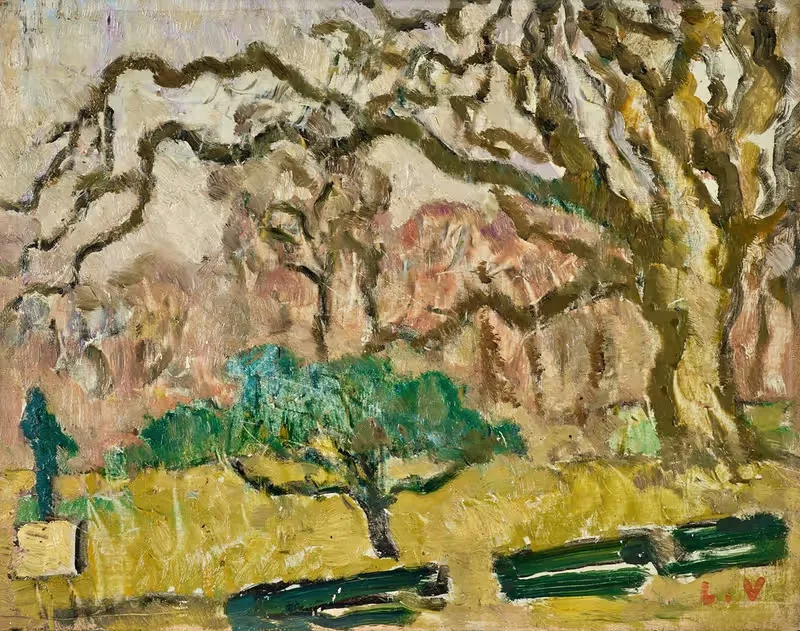 Зеленое дерево и большой дуб by Луи Вальтат, 1921 — digital art print download
