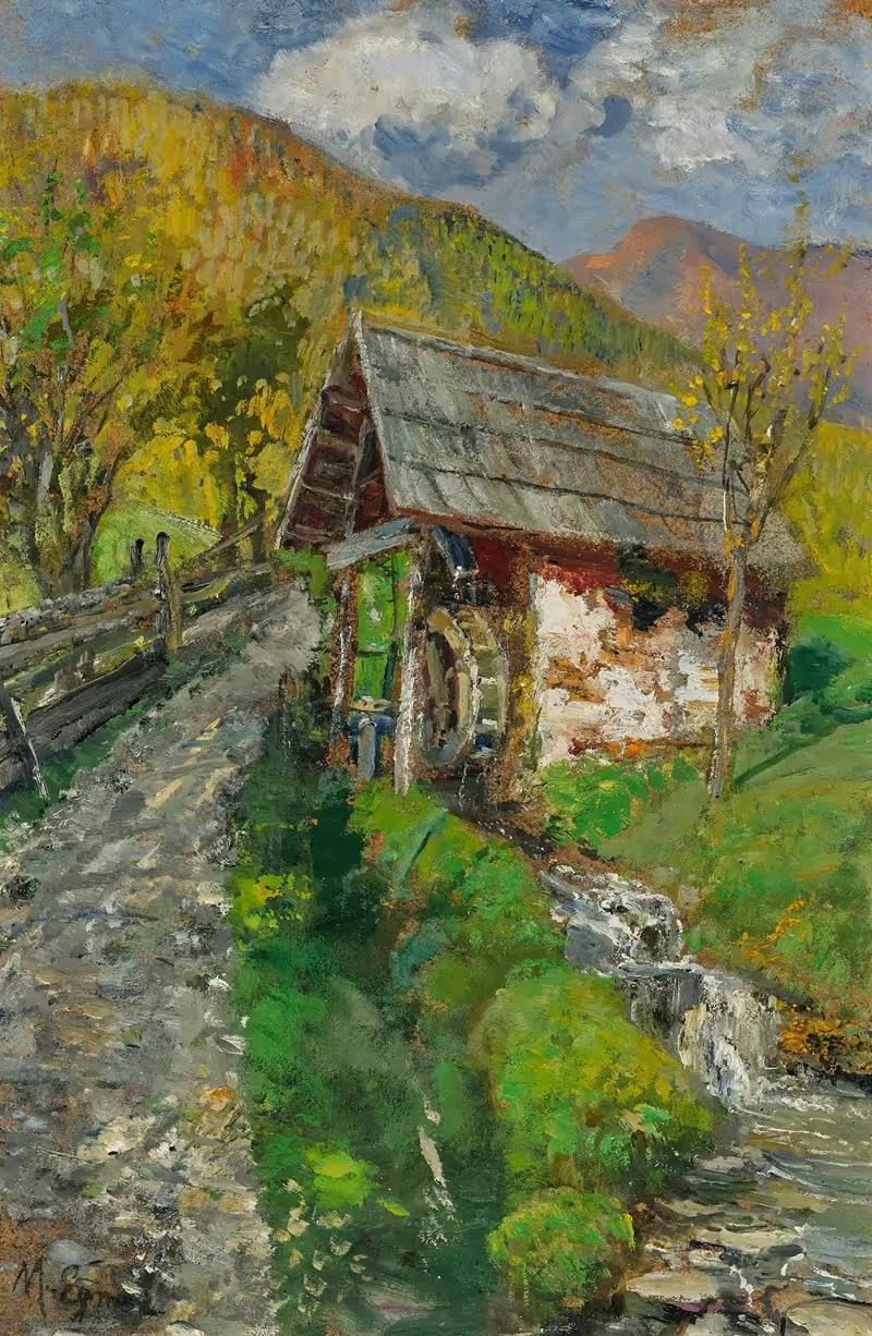 Старая мельница в Каринтии by Мари Эгнер — digital art print download