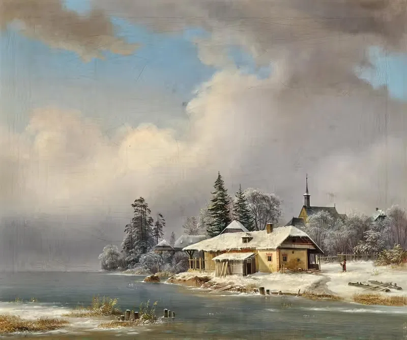 Озеро зимой by Маркус Перхарт — digital art print download
