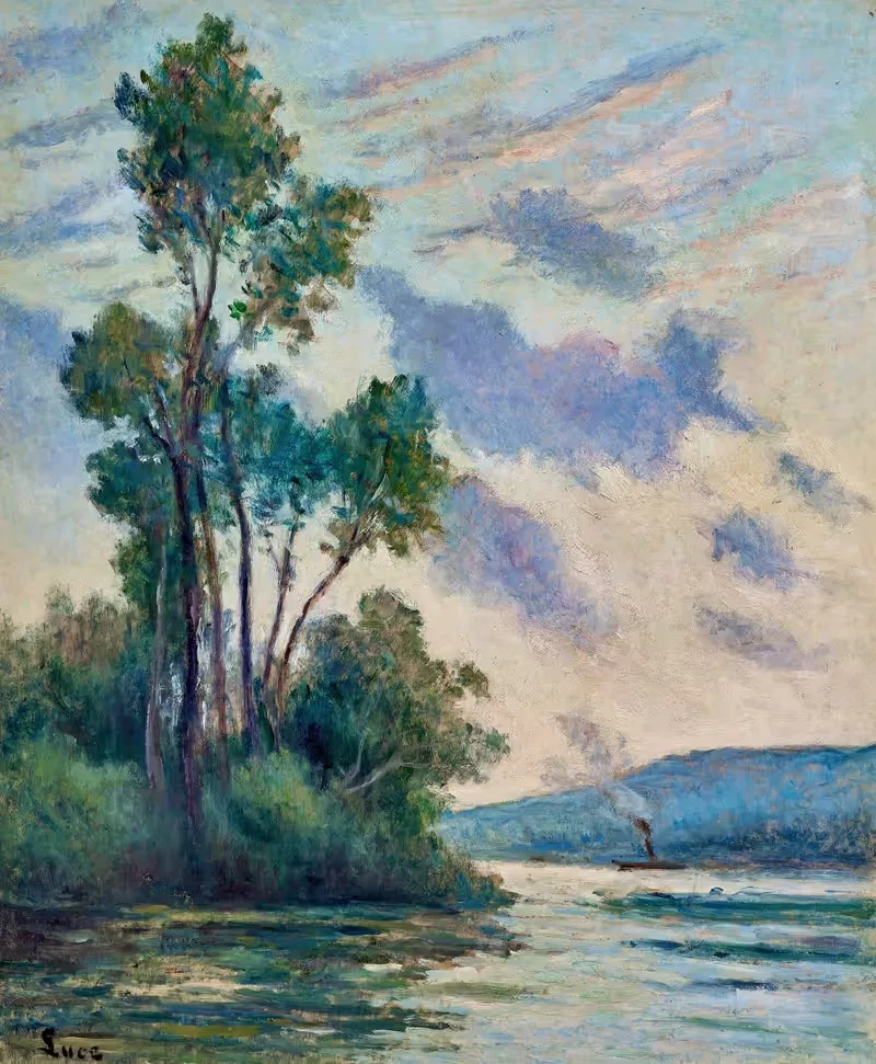 Bord de Seine à Rolleboise — Maximilien Luce