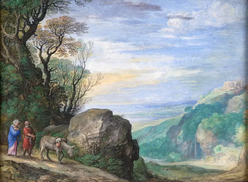 The flight into Egypt by Paul Bril, 1613 — digital art print download