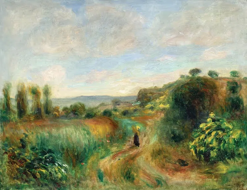 Paysage à Cagnes by Pierre-Auguste Renoir, 1898 — digital art print download