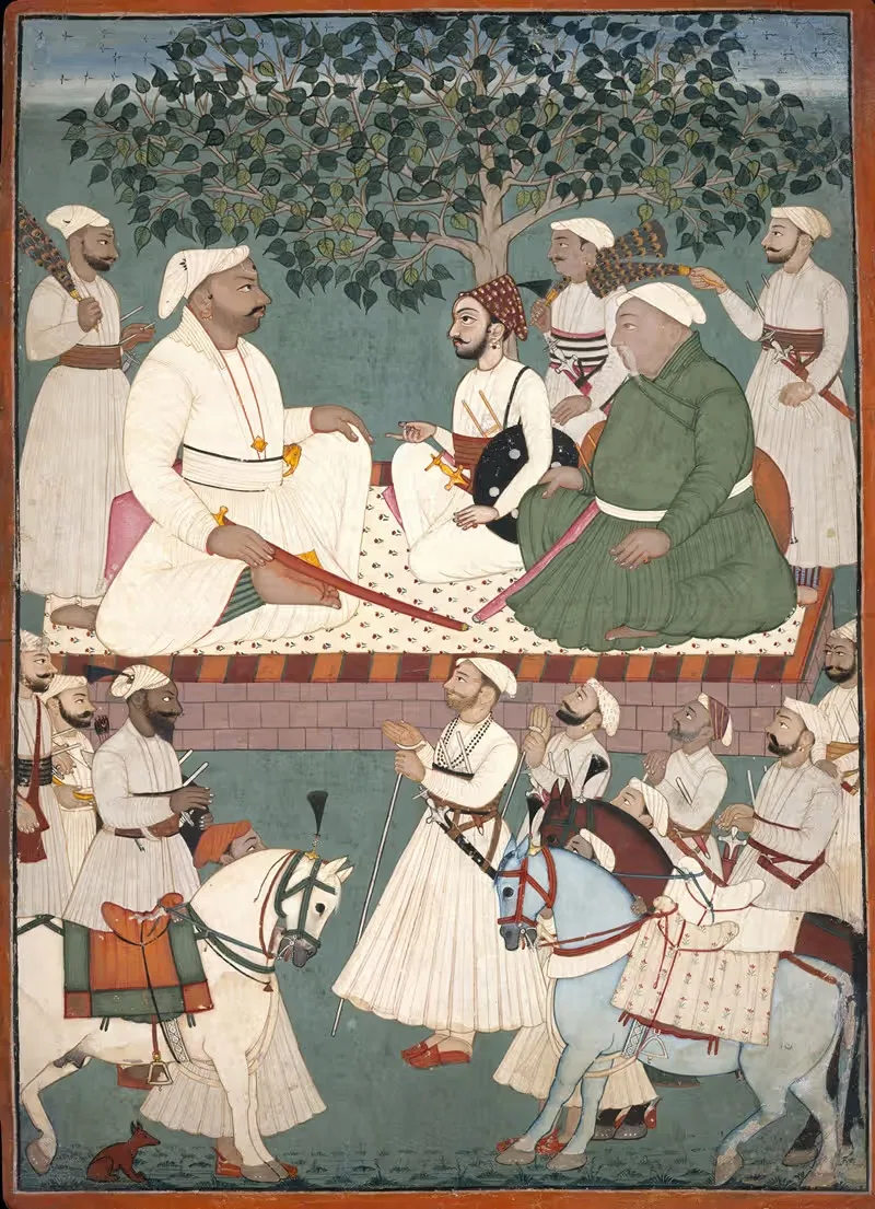 Maharaja Sidh Sen Receiving an Embassy — A Master of the Mandi atelier