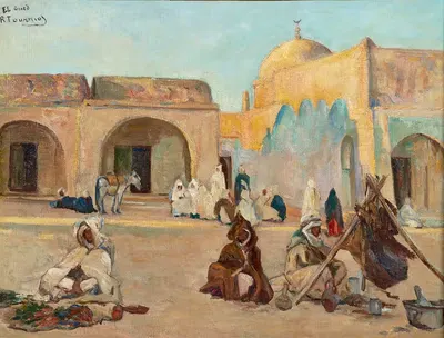 Sur la place, El Oued by Renée Tourniol — digital art print download