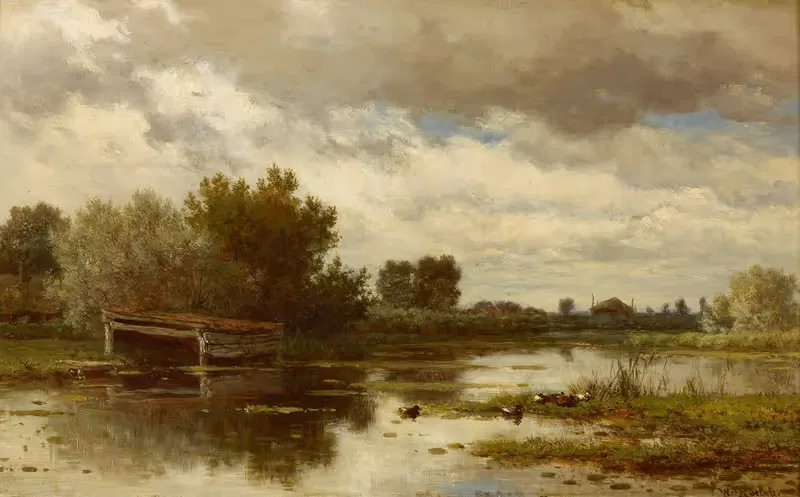 Landschap met moeras by Willem Roelofs, 1837 — digital art print download