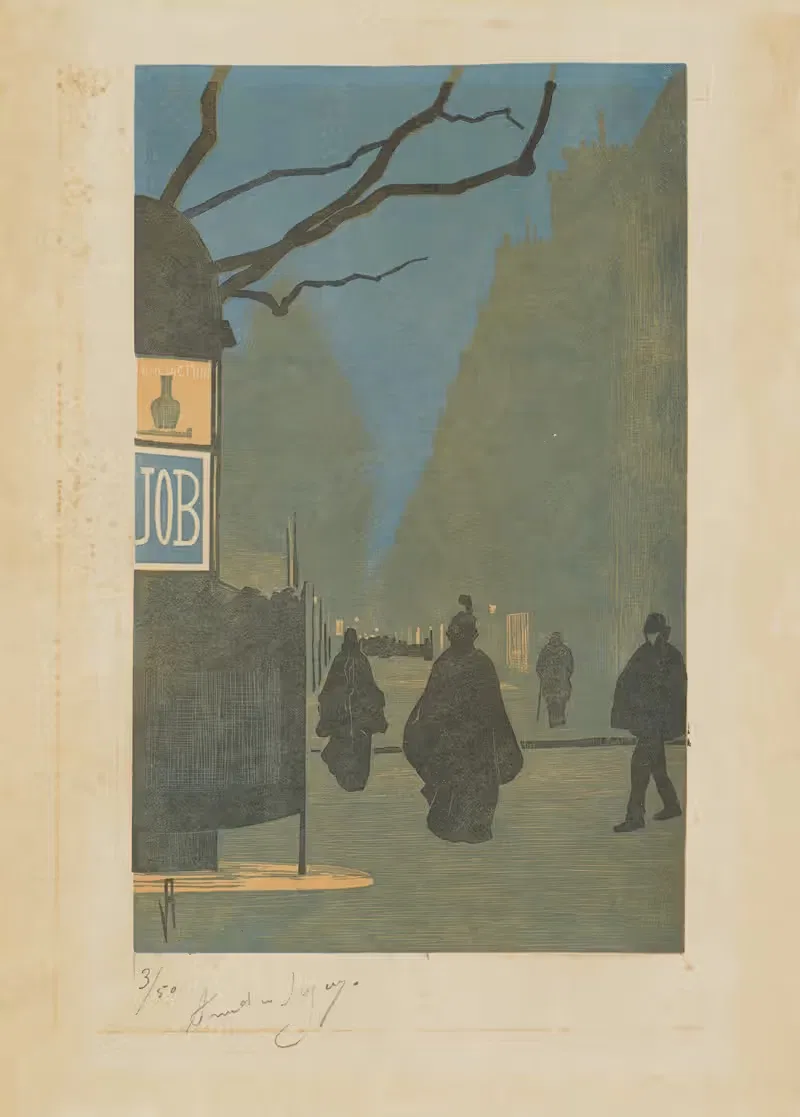 Бульвар Мальшерб, вечером by Амеде Жоа — digital art print download