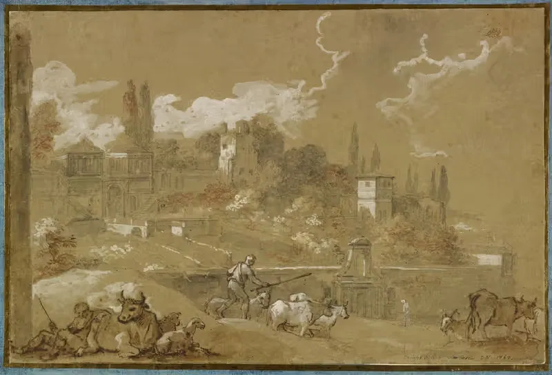 View of Campo Vacino, Rome — Charles Joseph Natoire