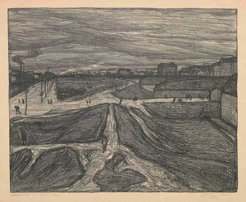 Pariser Vorstadtlandschaft by Emil Rudolf Weiss, 1897 — digital art print download