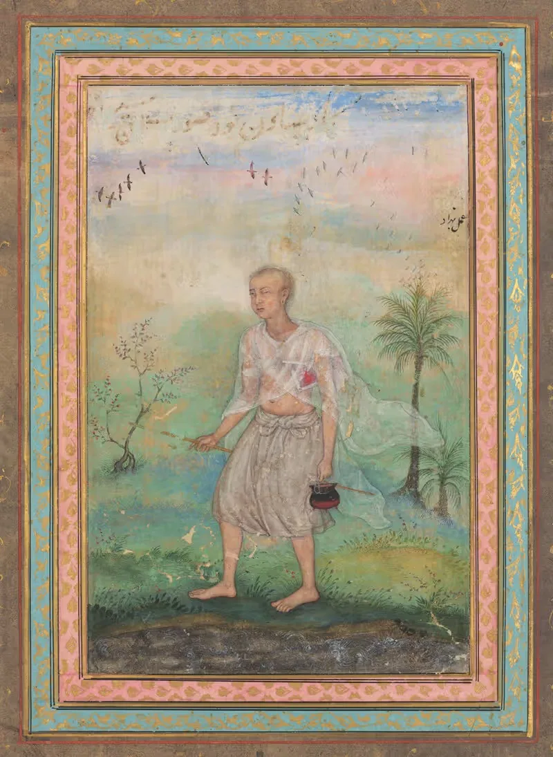 Jain Ascetic Walking Along a Riverbank — Basavana