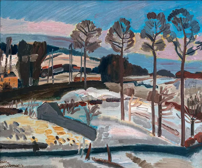 Paysage Sint-Martens-Bodegem III by Жан Бруссельманс, 1923 — digital art print download