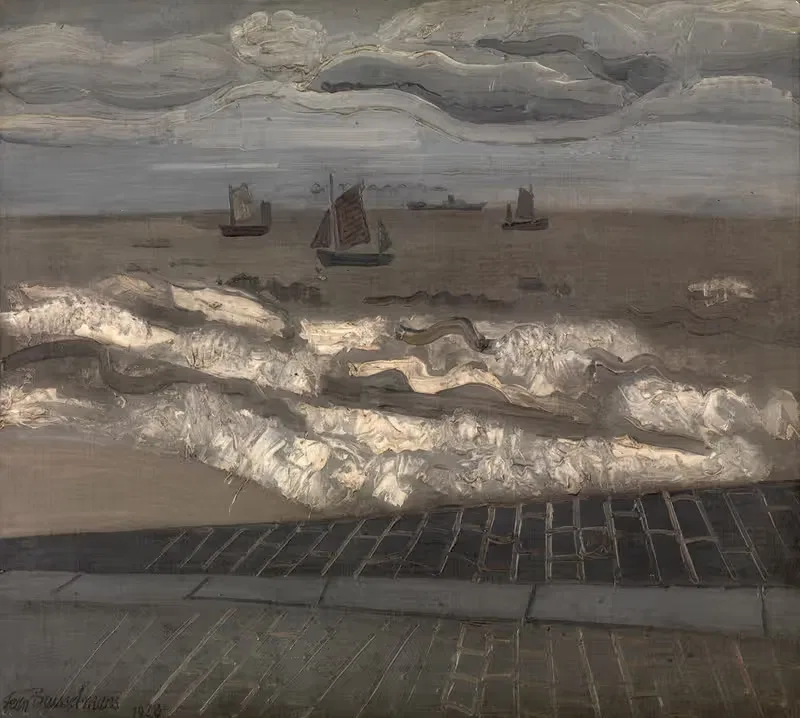 Море, симфония в сером by Жан Бруссельманс, 1928 — digital art print download