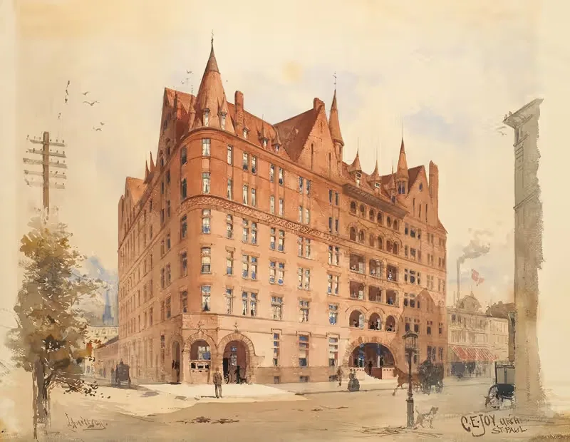 Untitled (Victorian red brick and stone building) — Lennart Anderson