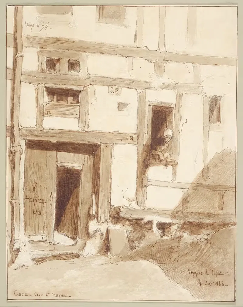 Caen, Courtyard of St. Murien — Louis-Adolphe Hervier