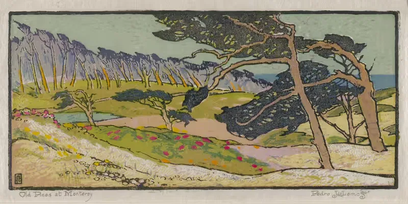 Старые сосны в Монтерее by Педро де Лемос, c. 1921 — digital art print download