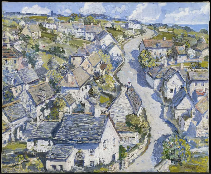 Горнодобывающее село в Корнуолле by Уолтер Элмер Шофилд, 1920 — digital art print download