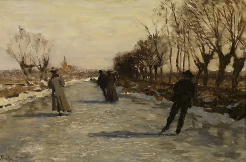 IJsvermaak (Schaatsenrijden). — Willem Bastiaan Tholen