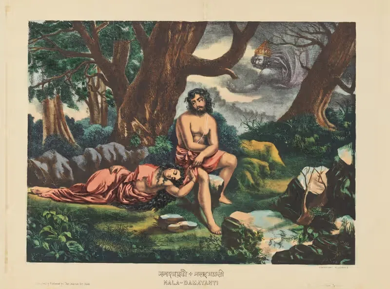 Нала Дамаянти by Калькуттское художественное студио, 1878–1882 — digital art print download