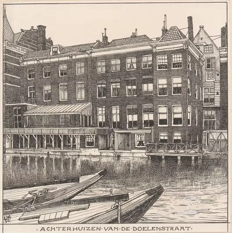 Achterhuizen van de Doelenstraat te Amsterdam — Willem Wenckebach