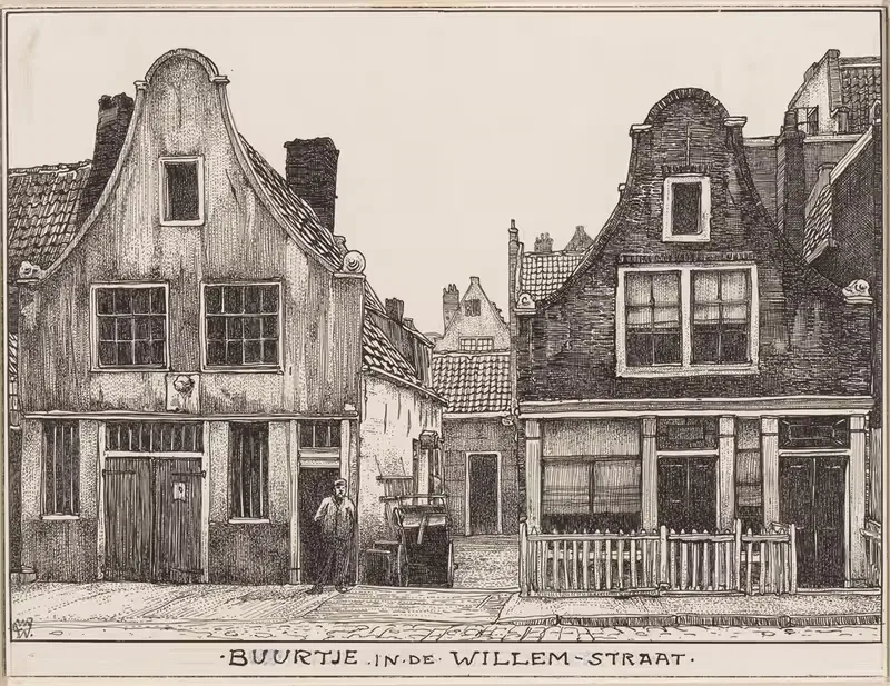 Buurtje in de Willemstraat te Amsterdam — Willem Wenckebach