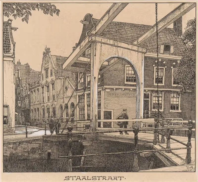 Staalstraat te Amsterdam by Willem Wenckebach — digital art print download